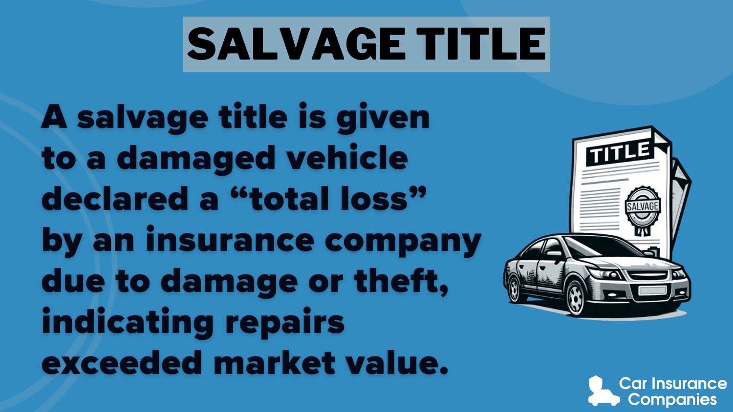 Salvage Title Definition Card: Scratch and Dent Car Insurance Coverage